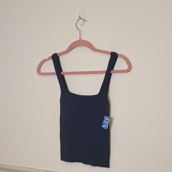 Free People Cami Tank Navy M/L NWT - Picture 2 of 6